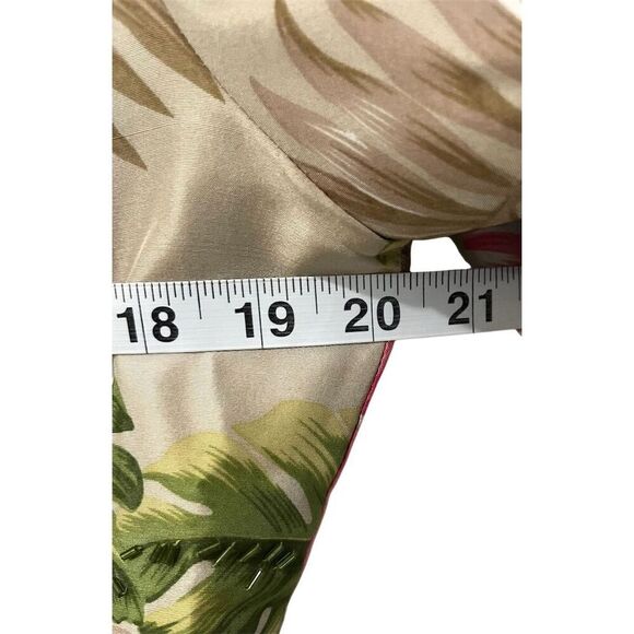 Silkland Silk Tropical Floral Blouse Blazer Multicolor 3/4 Sleeve Spring Top S - Picture 8 of 11